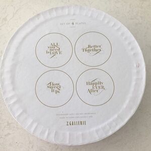 Z. Gallerie dessert plate set for wedding gift new couple holidays new year.
